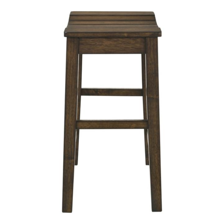 Dark Oak Wood Whitcombe Counter Stools, Set of 2