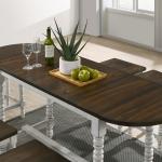 Dark Walnut & White Wood Ema Counter Height Table
