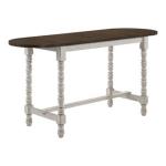 Dark Walnut & White Wood Ema Counter Height Table