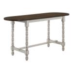 Dark Walnut & White Wood Ema Counter Height Table