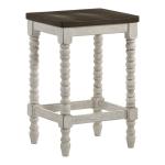 Dark Walnut & White Wood Ema 2-pc. Counter Stools