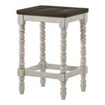 Dark Walnut & White Wood Ema 2-pc. Counter Stools