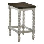 Dark Walnut & White Wood Ema 2-pc. Counter Stools