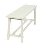 Antique White Wood Noah Bench