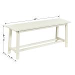 Antique White Wood Noah Bench