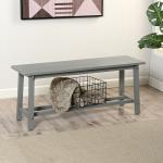 Antique Gray Wood Noah Bench