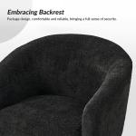 Black Boucle Chenille George Accent Chair