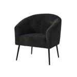 Black Boucle Chenille George Accent Chair