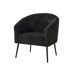 Black Boucle Chenille George Accent Chair
