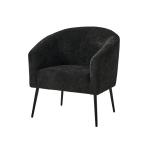 Black Boucle Chenille George Accent Chair