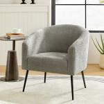 Gray Boucle Chenille George Accent Chair
