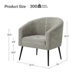 Gray Boucle Chenille George Accent Chair