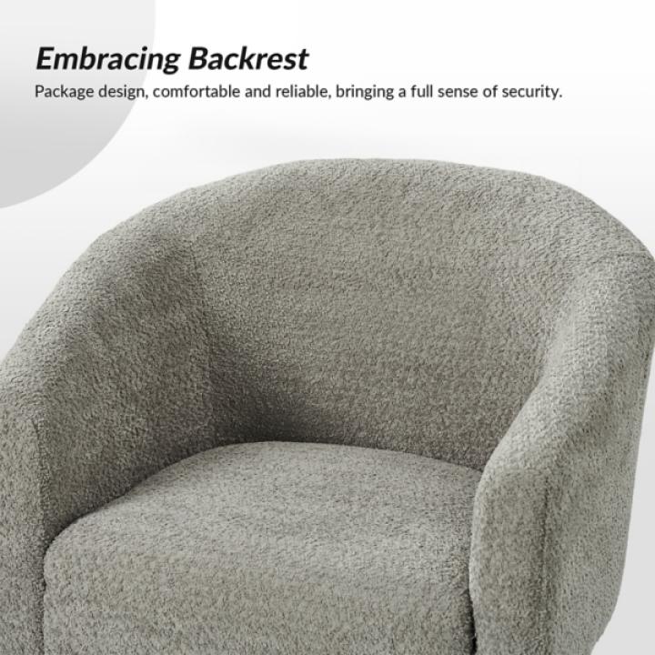 Gray Boucle Chenille George Accent Chair