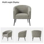 Gray Boucle Chenille George Accent Chair