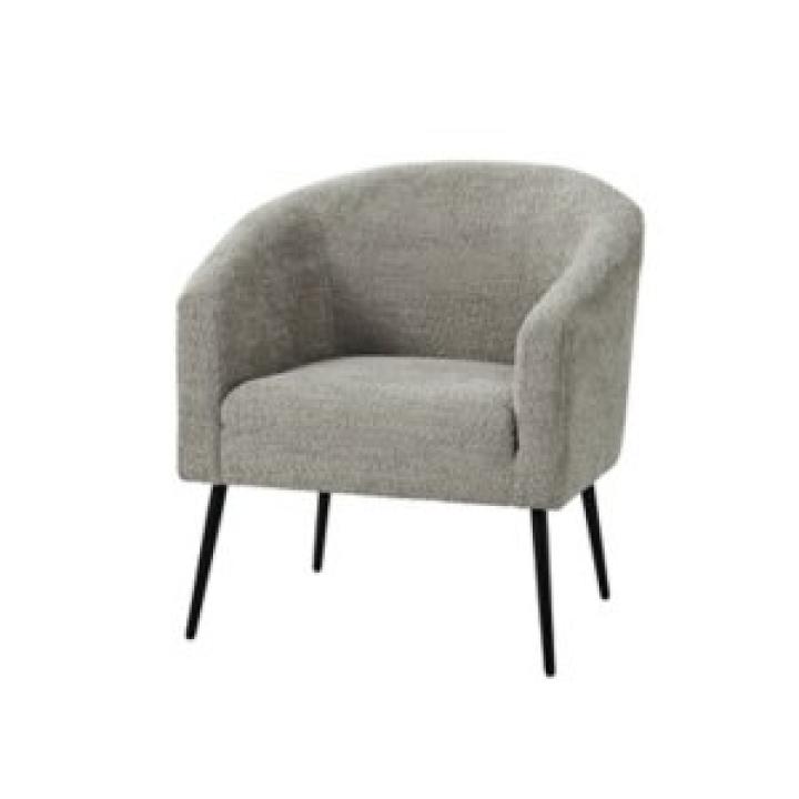 Gray Boucle Chenille George Accent Chair