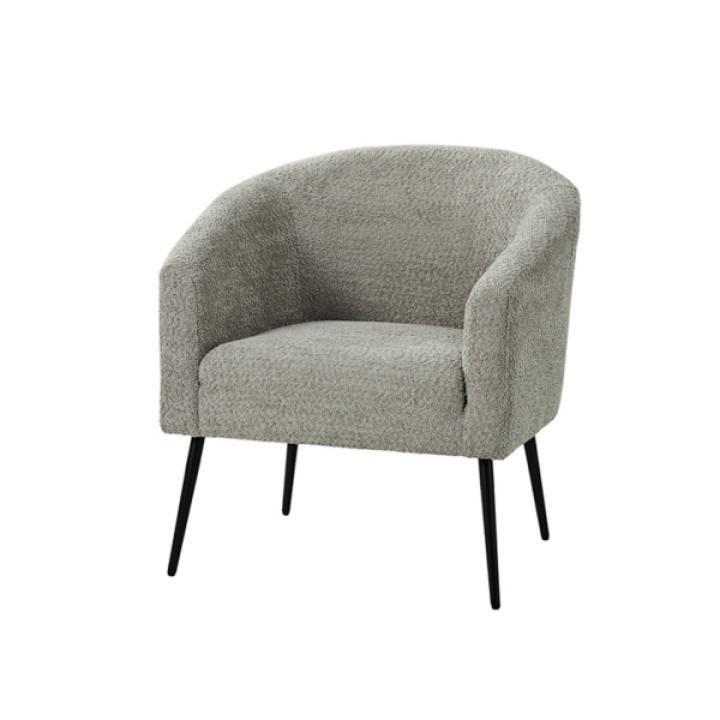 Gray Boucle Chenille George Accent Chair