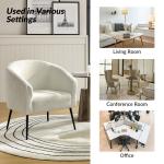 Ivory Boucle Chenille George Accent Chair