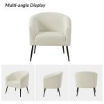 Ivory Boucle Chenille George Accent Chair