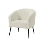 Ivory Boucle Chenille George Accent Chair
