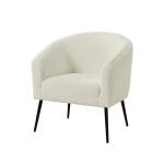 Ivory Boucle Chenille George Accent Chair