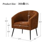 Brown Boucle Chenille George Accent Chair