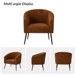 Brown Boucle Chenille George Accent Chair