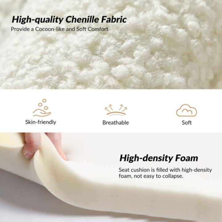 Ivory Sherpa Upholstered Nelle Accent Chair