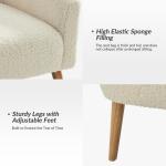 Ivory Sherpa Upholstered Nelle Accent Chair