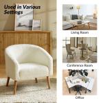 Ivory Sherpa Upholstered Nelle Accent Chair