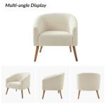 Ivory Sherpa Upholstered Nelle Accent Chair