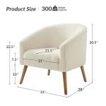 Ivory Sherpa Upholstered Nelle Accent Chair