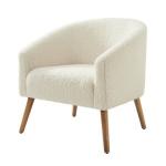 Ivory Sherpa Upholstered Nelle Accent Chair