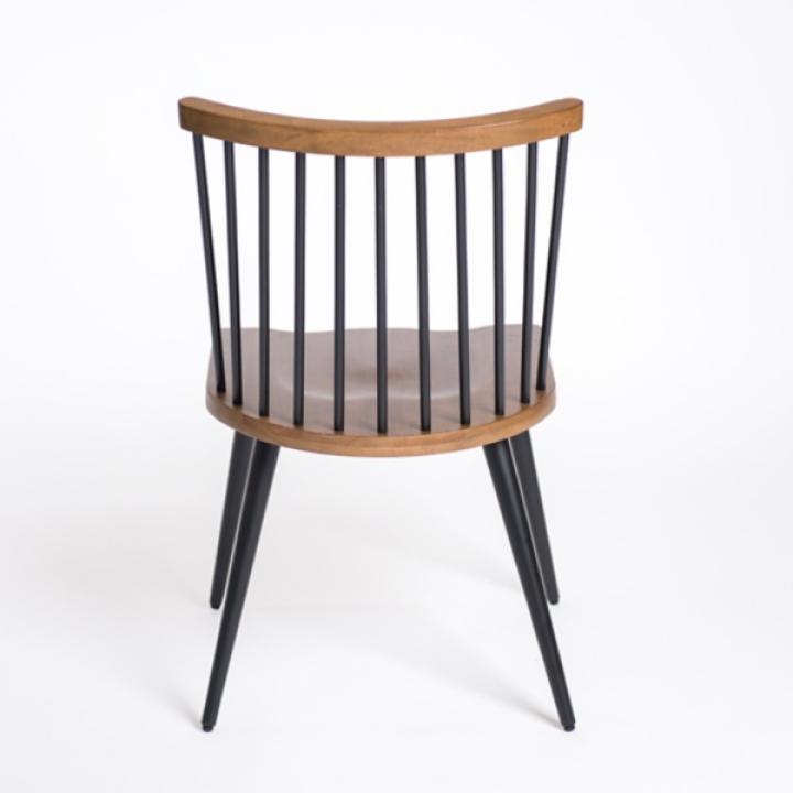 Holland Black & Brown Dining Chairs, Set of 2