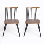 Holland Black & Brown Dining Chairs, Set of 2