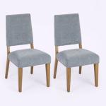 Blue Upholstered Reynolds Dining Chairs, Set of 2