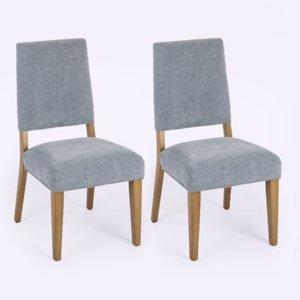 Blue Upholstered Reynolds Dining Chairs, Set of 2