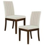 Everly Taupe Upholstered Dining Chairs, Set of 2