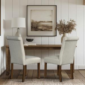 Aubrey Natural Upholstered 2-pc. Dining Chair Set