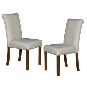 Aubrey Natural Upholstered 2-pc. Dining Chair Set
