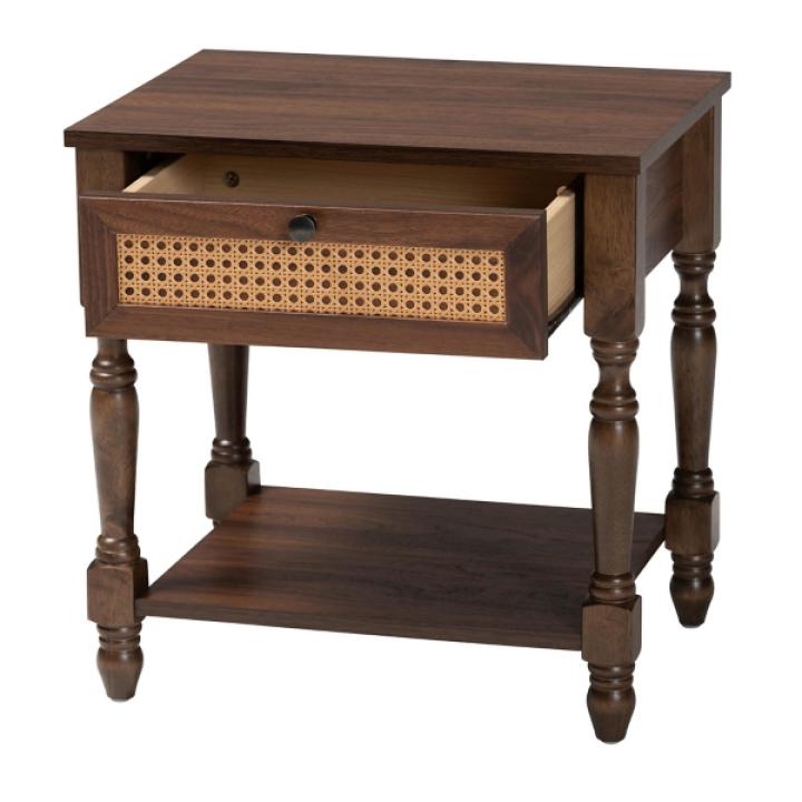 Dark Brown James 1-Drawer Nightstand