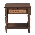 Dark Brown James 1-Drawer Nightstand