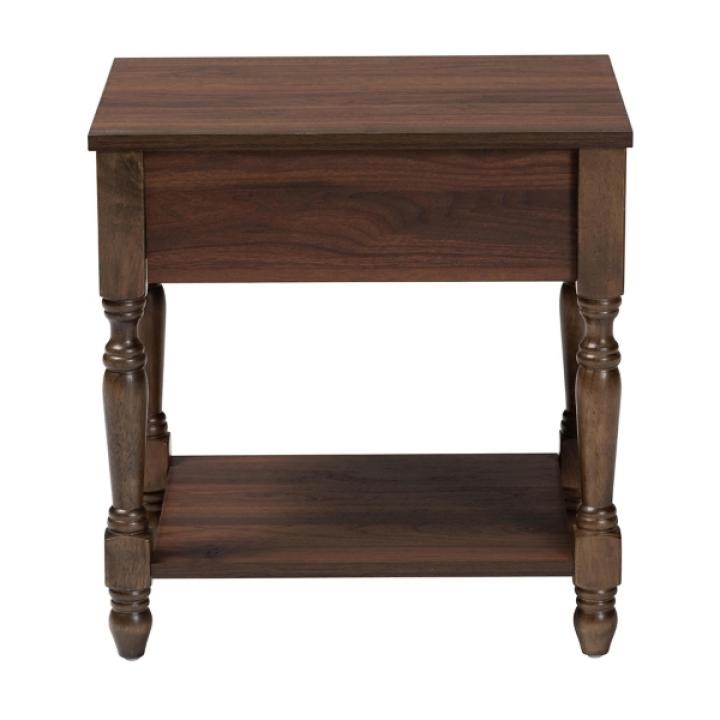 Dark Brown James 1-Drawer Nightstand