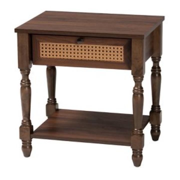 Dark Brown James 1-Drawer Nightstand