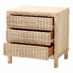 Sun Bleached Braided Rattan Nightstand