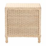 Sun Bleached Braided Rattan Nightstand
