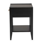 James Mid-Century Black 1-Drawer Nightstand