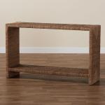Natural Seagrass Wrapped Console Table