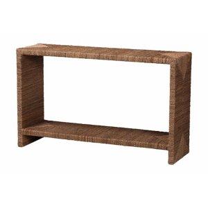 Natural Seagrass Wrapped Console Table