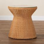 Honey Boho Braided Rattan Accent Table