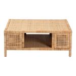 Light Honey Rattan Wrapped Coffee Table